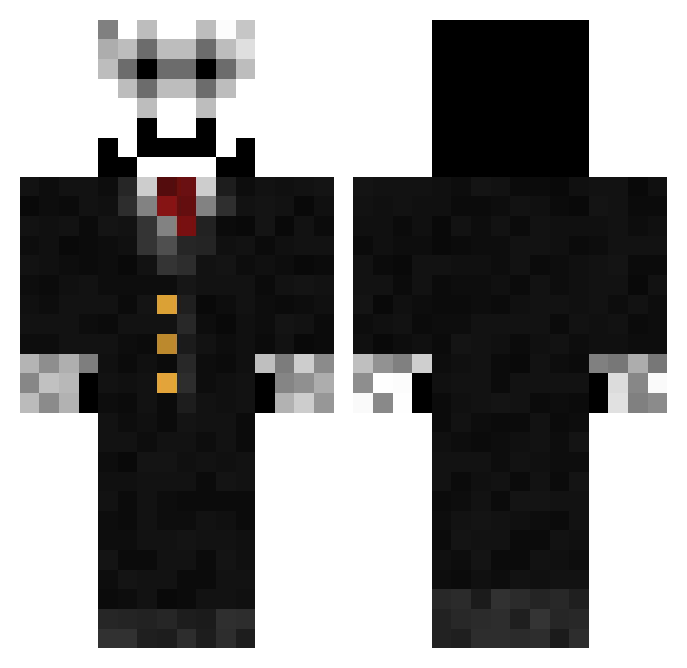 Guuswage Minecraft skin, front and back view