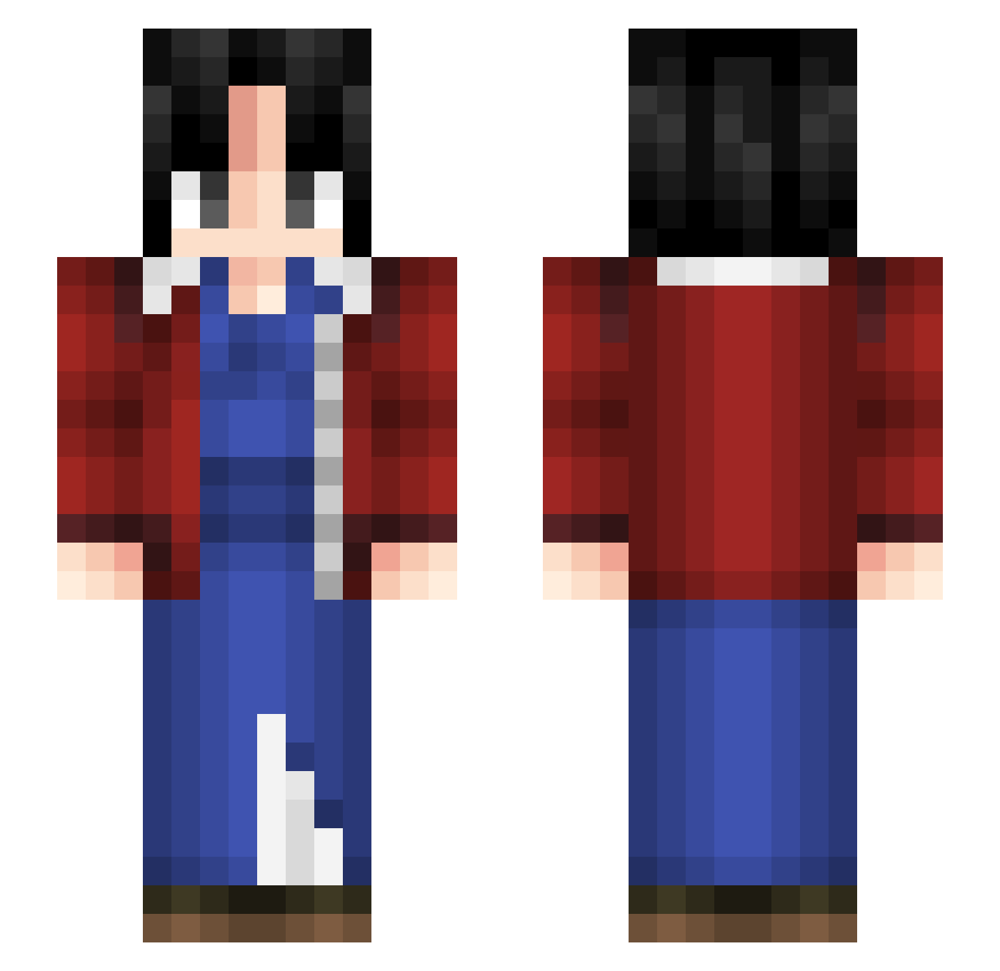 Impression_Jack Minecraft skin, front and back view
