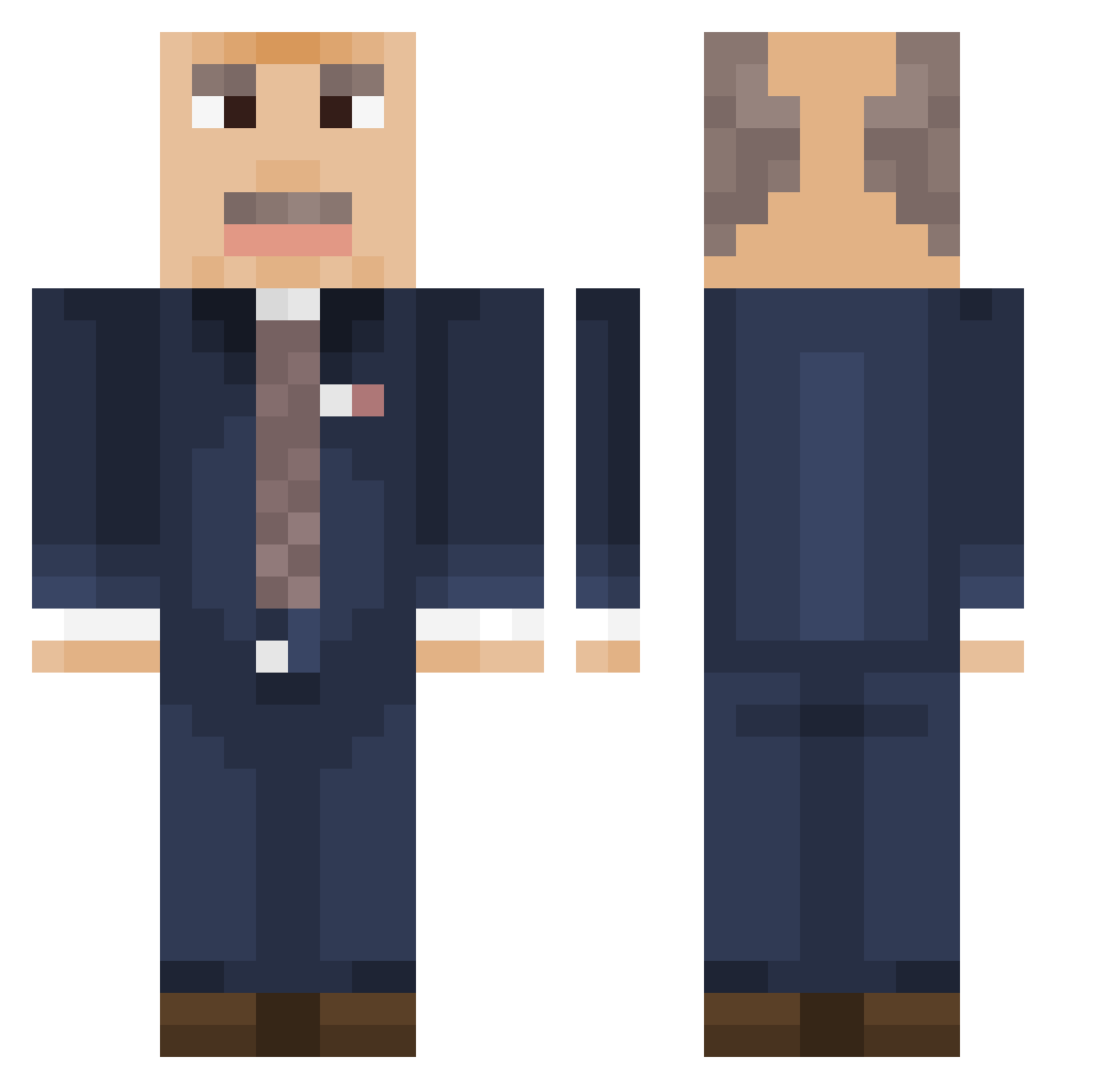 700minecoins Minecraft skin, front and back view