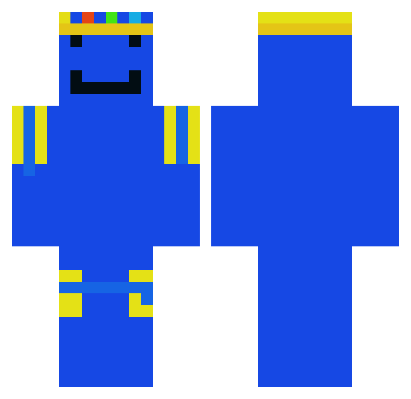 kingsruler Minecraft skin, front and back view