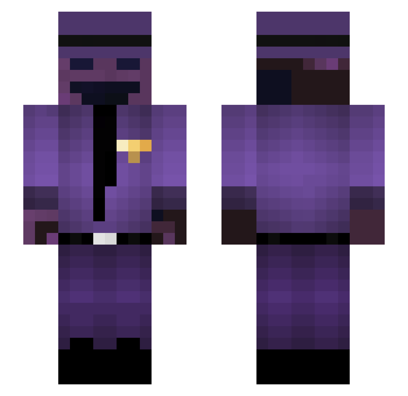 Manniiii__ Minecraft skin, front and back view