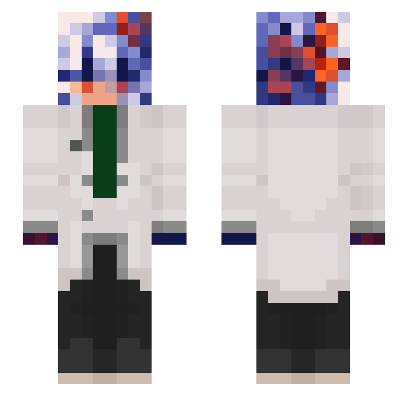 TheBaum820 Minecraft skin, front and back view