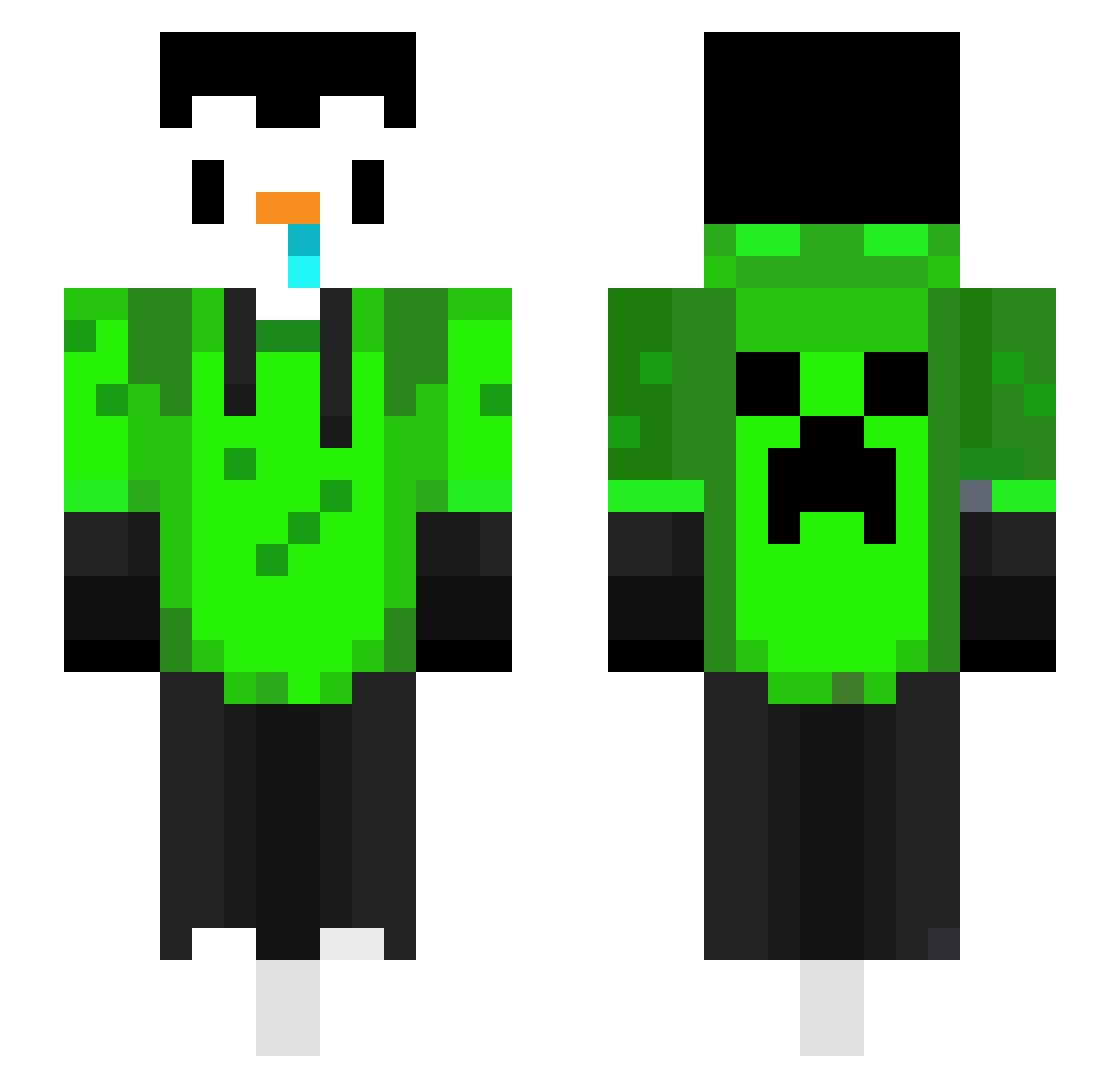 levi1312 Minecraft skin, front and back view