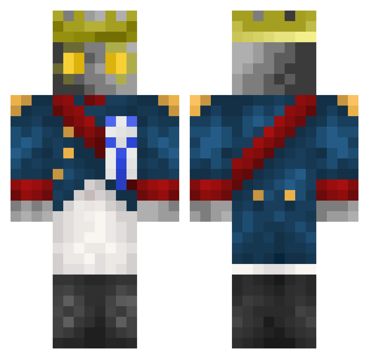 _theLE Minecraft skin, front and back view
