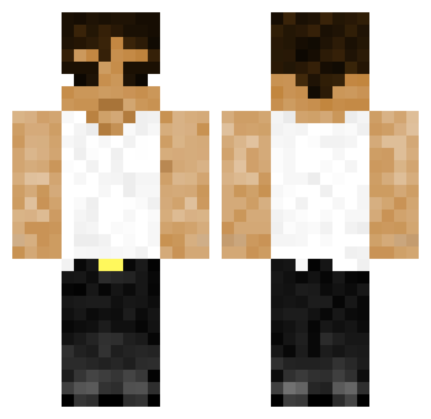KEOmpira Minecraft skin, front and back view