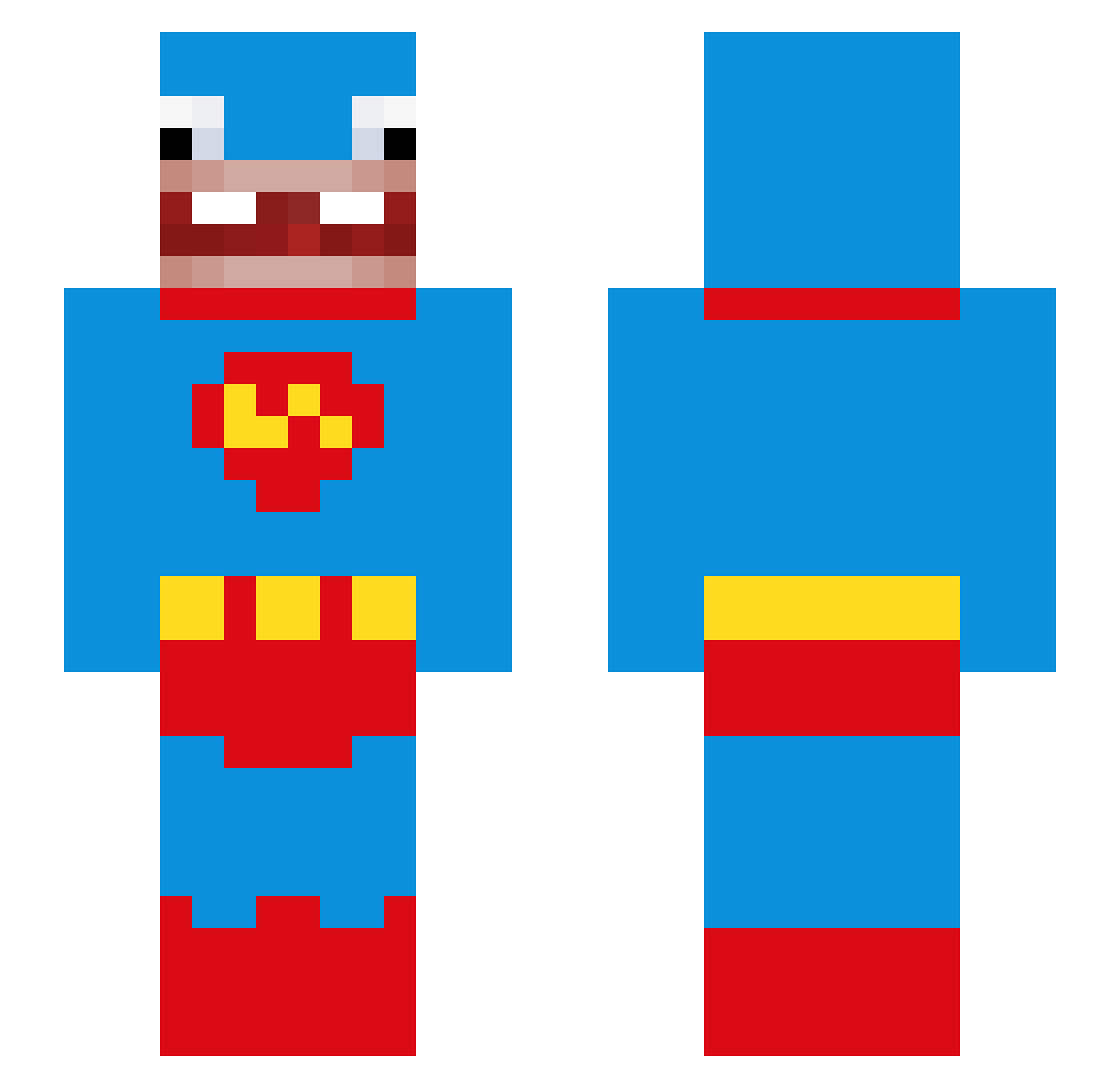 tile4 Minecraft skin, front and back view