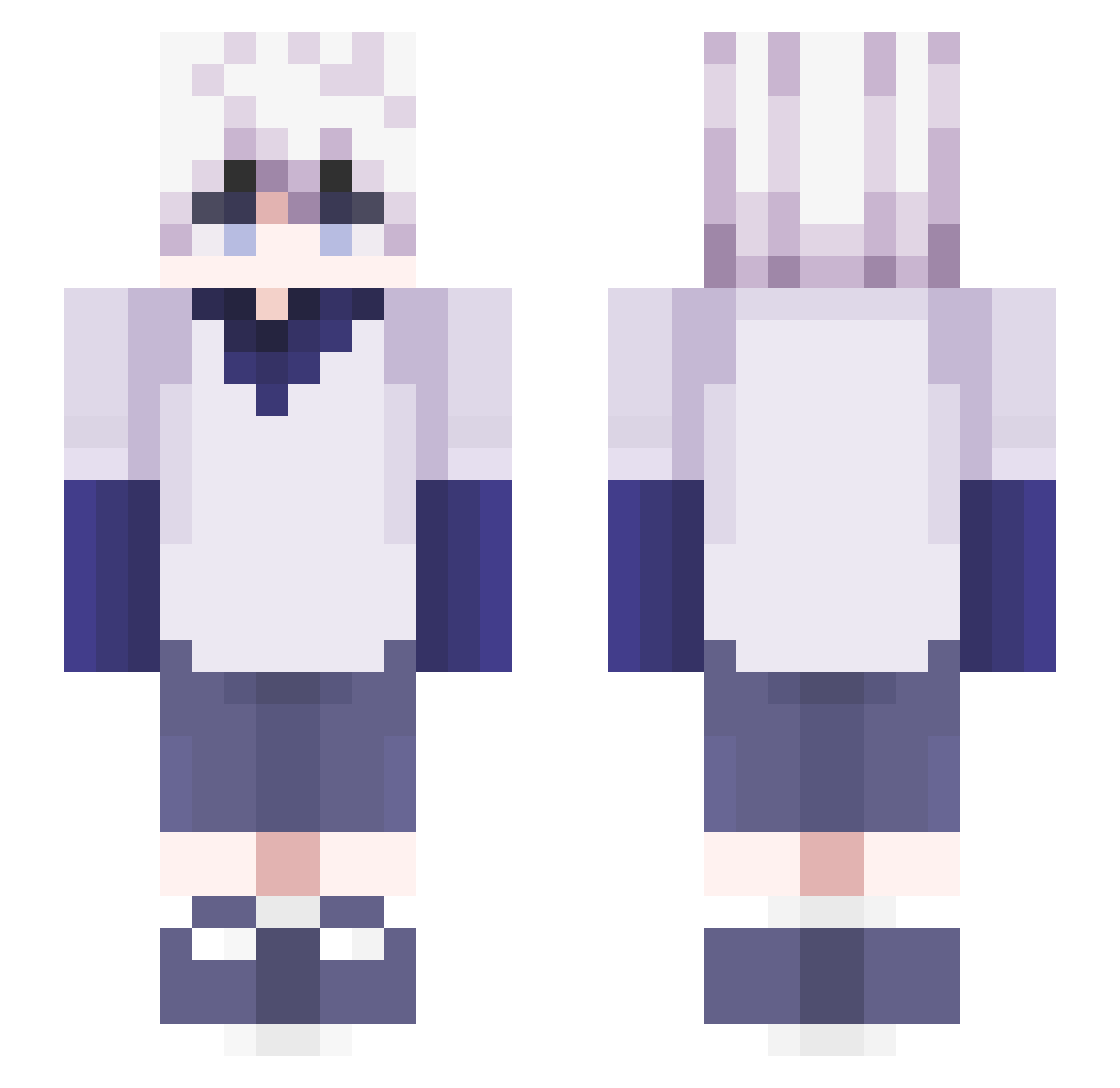6F0 Minecraft skin, front and back view