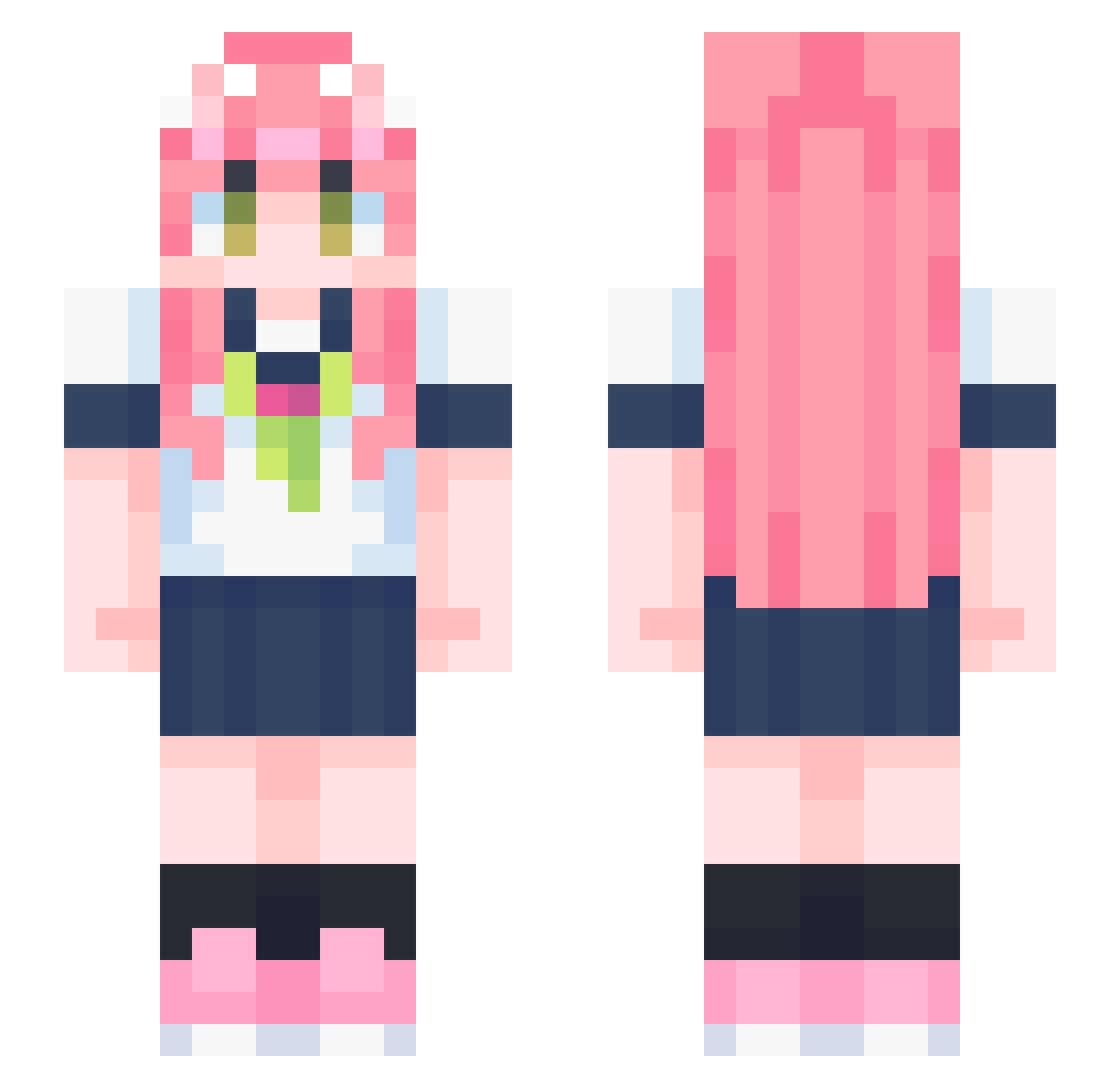 Cosmic_Hype Minecraft skin, front and back view