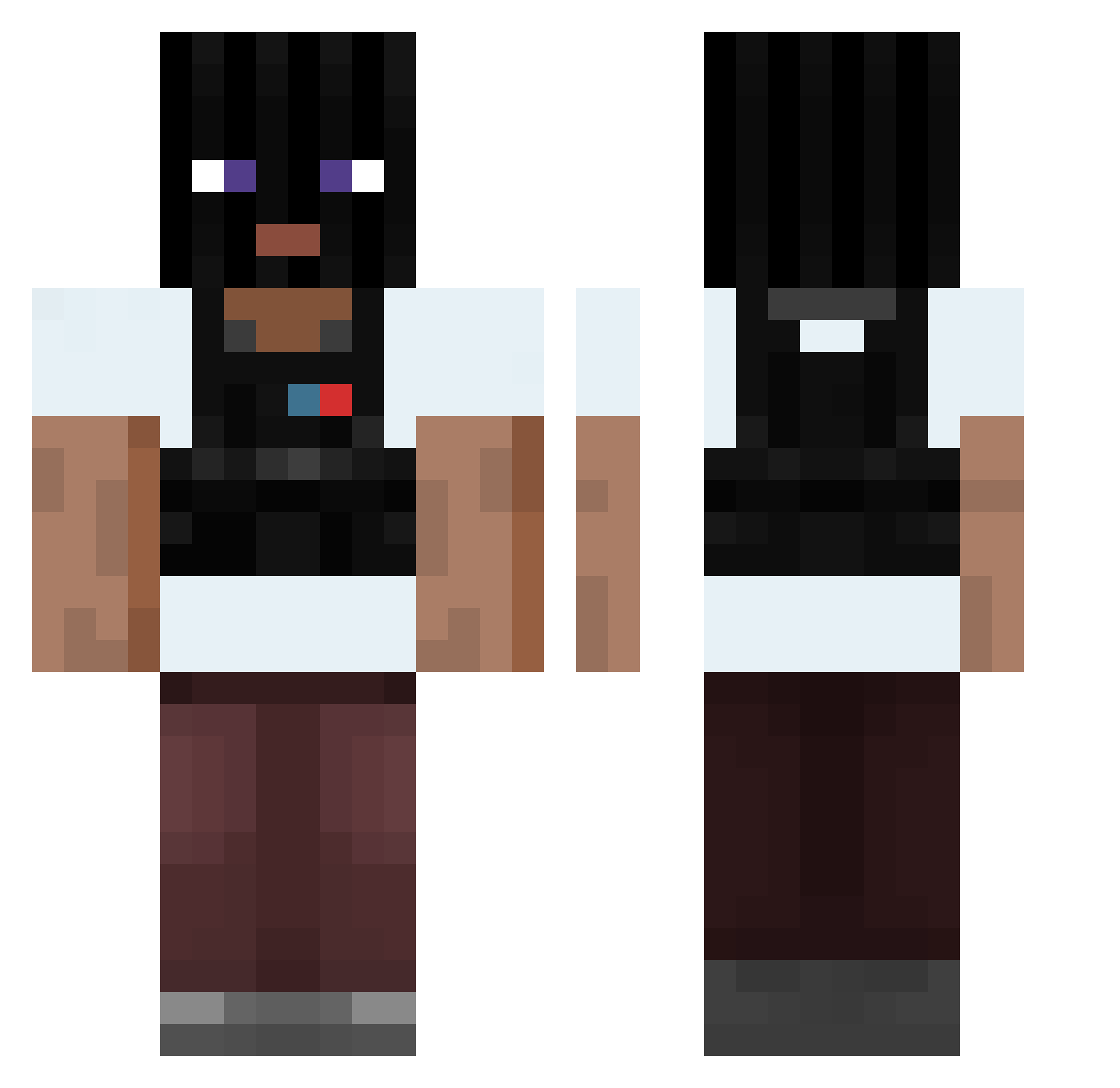 LaPekesaurio15 Minecraft skin, front and back view