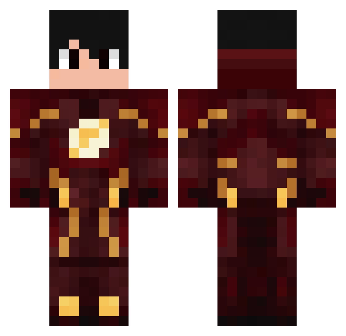 Stefan_BR Minecraft skin, front and back view