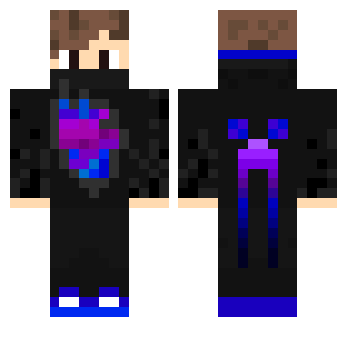 Bufarrio Minecraft skin, front and back view