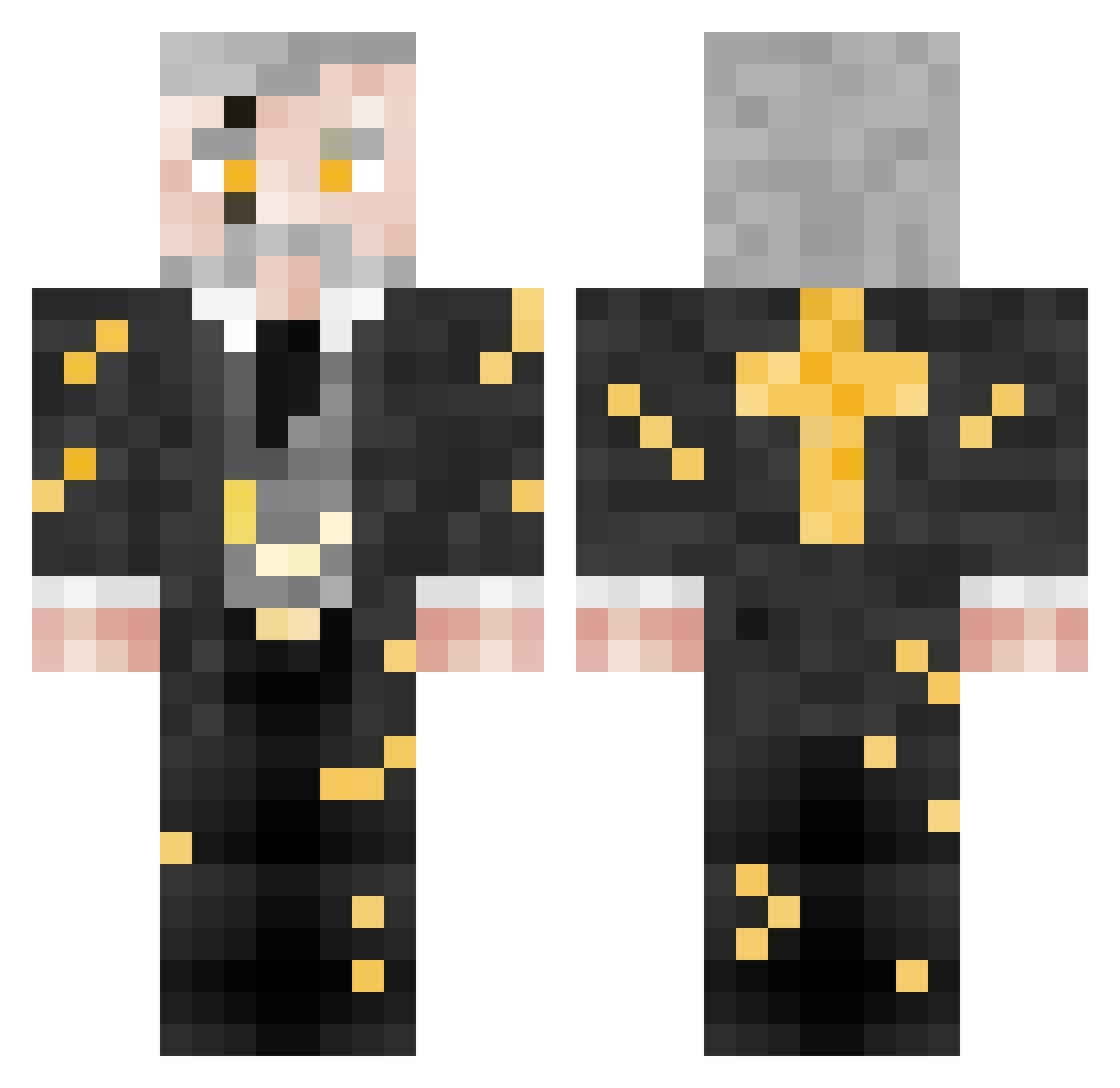 Gman760 Minecraft skin, front and back view