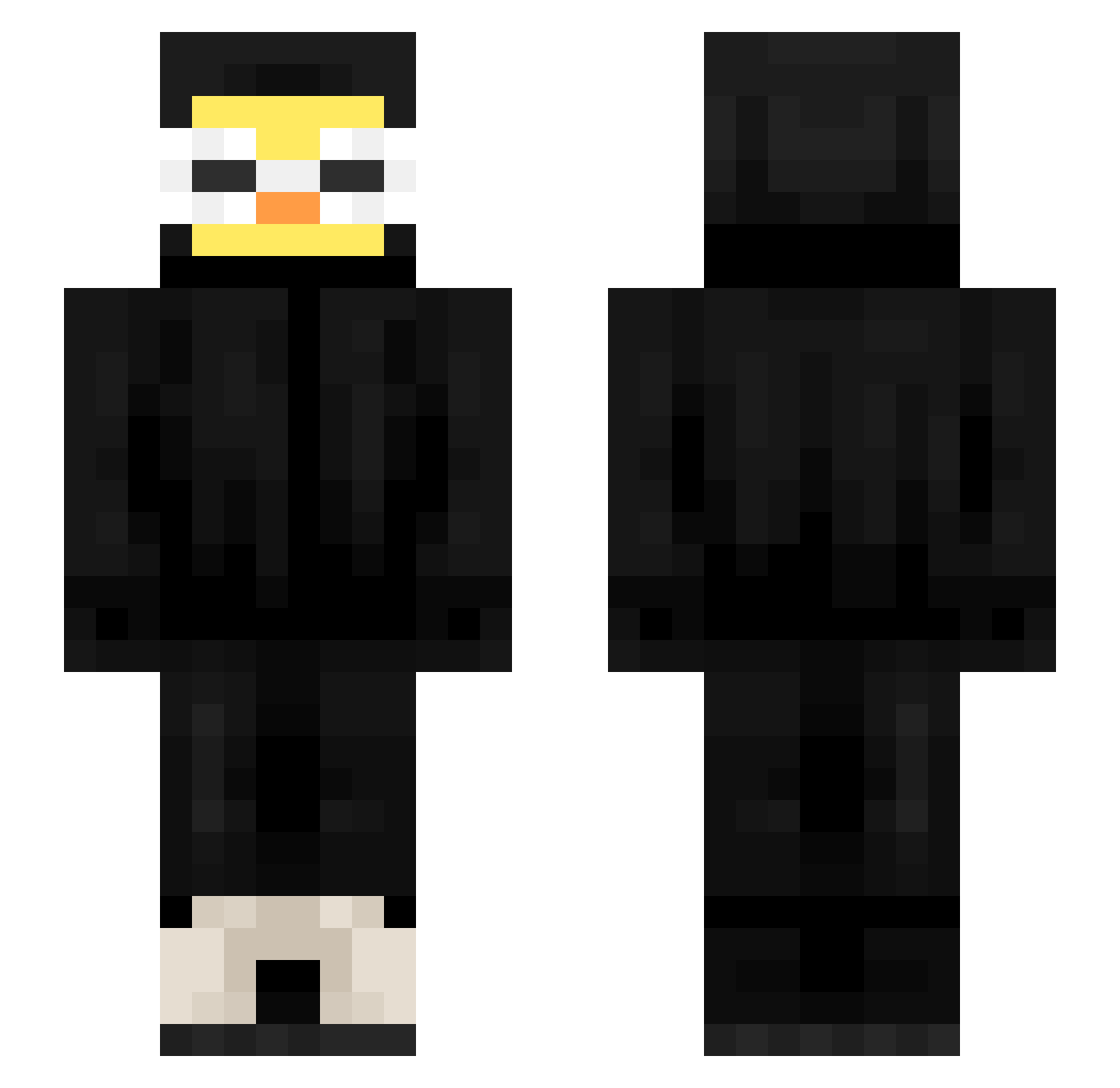 Slovcio Minecraft skin, front and back view
