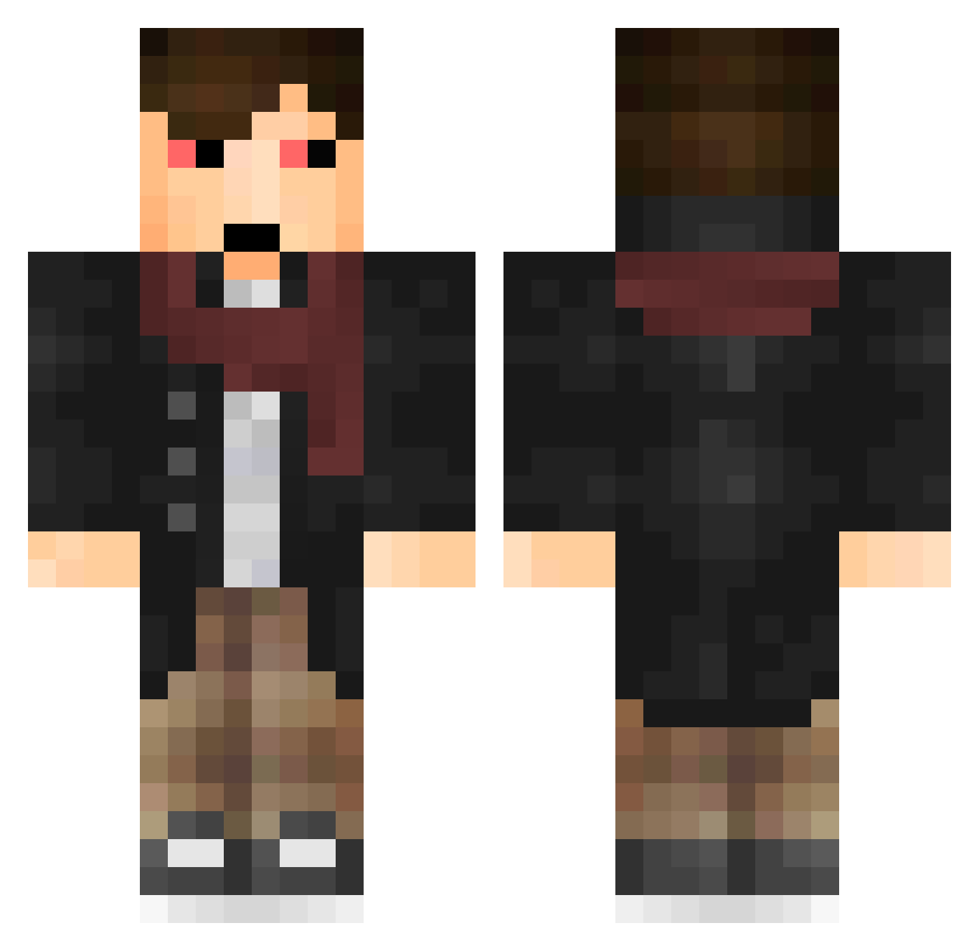 Lorikpow Minecraft skin, front and back view