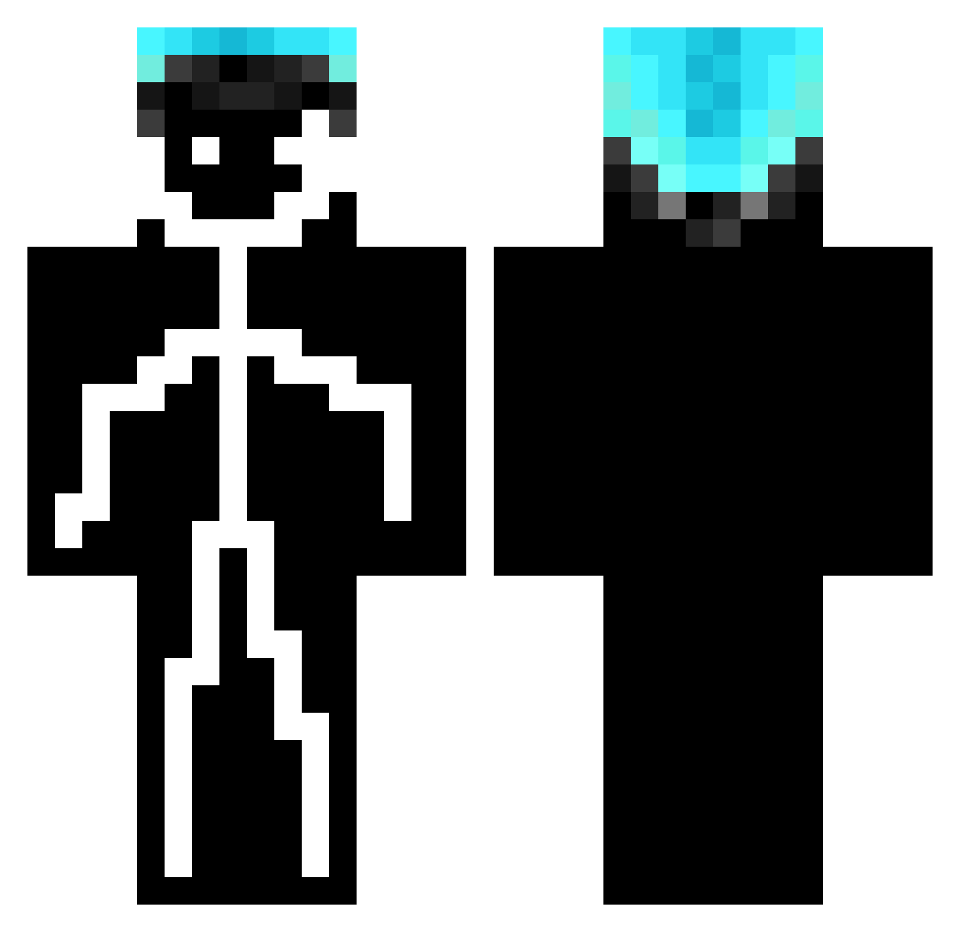 Dragonne Minecraft skin, front and back view