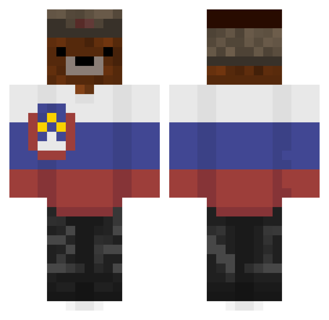 _Soother_ Minecraft skin, front and back view