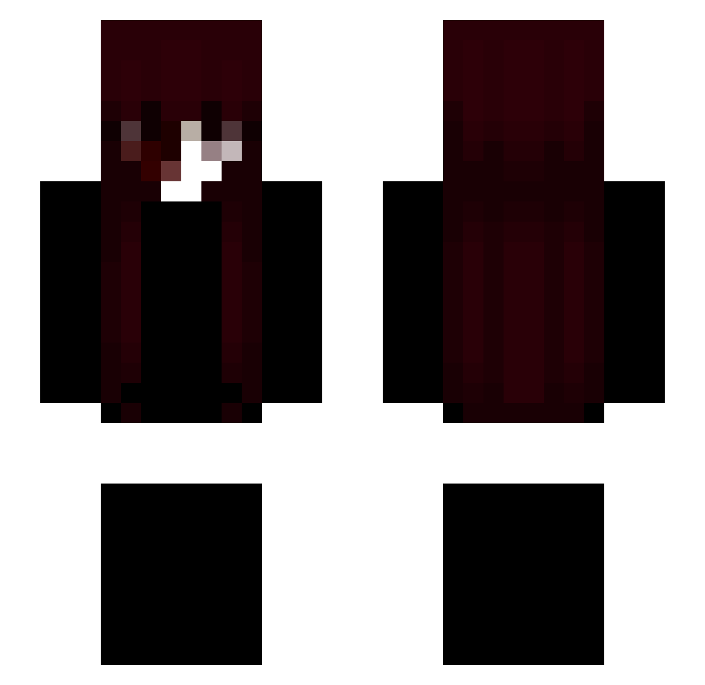 imjustexo Minecraft skin, front and back view