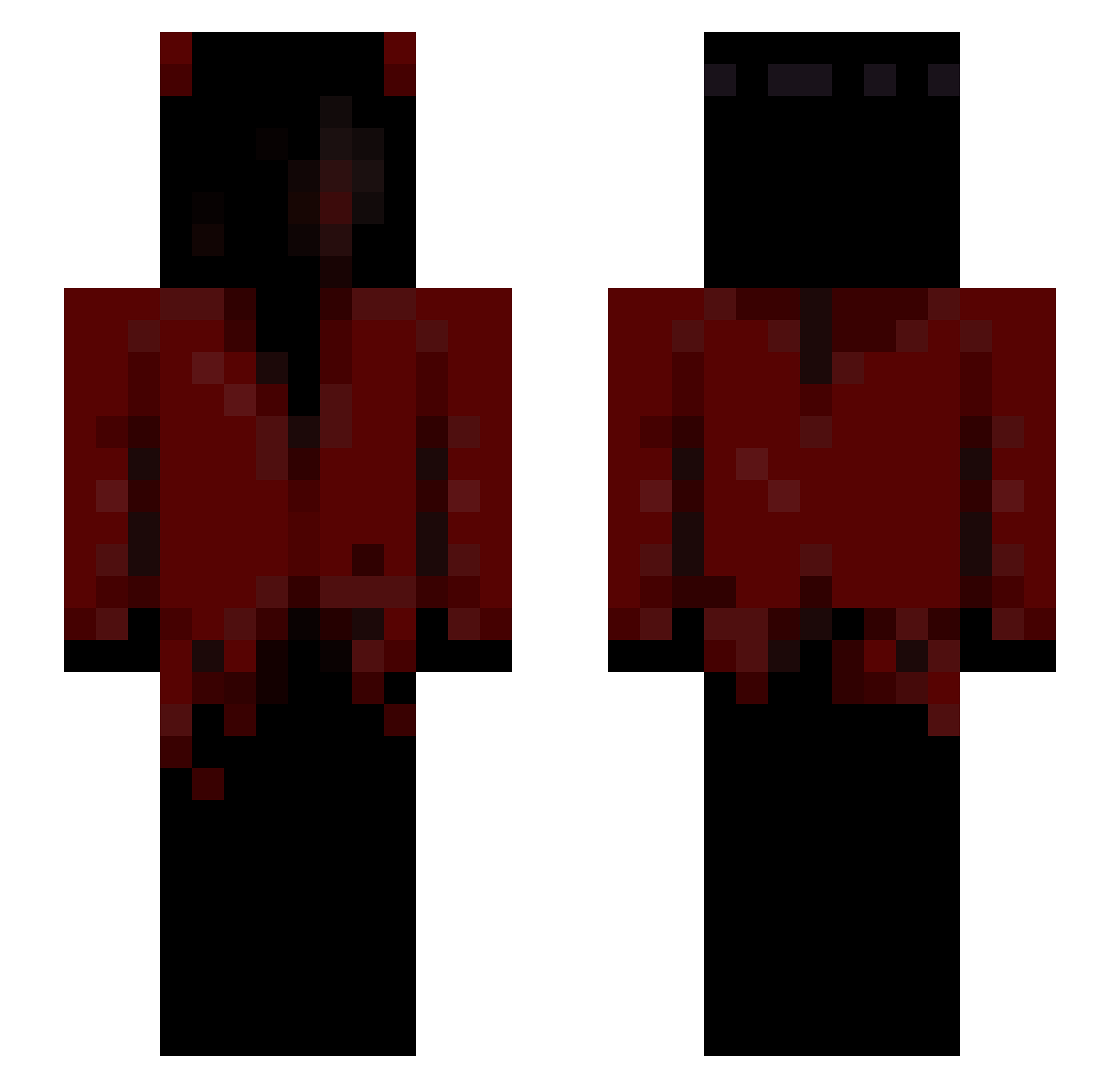 deathmorttan Minecraft skin, front and back view