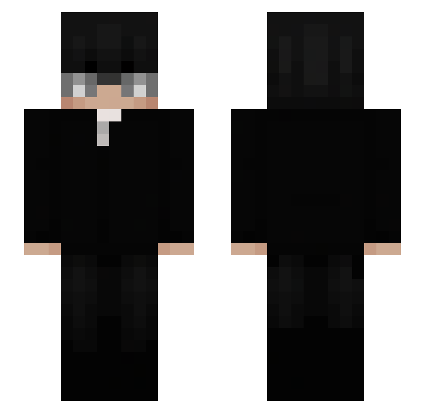 Xenaanse Minecraft skin, front and back view