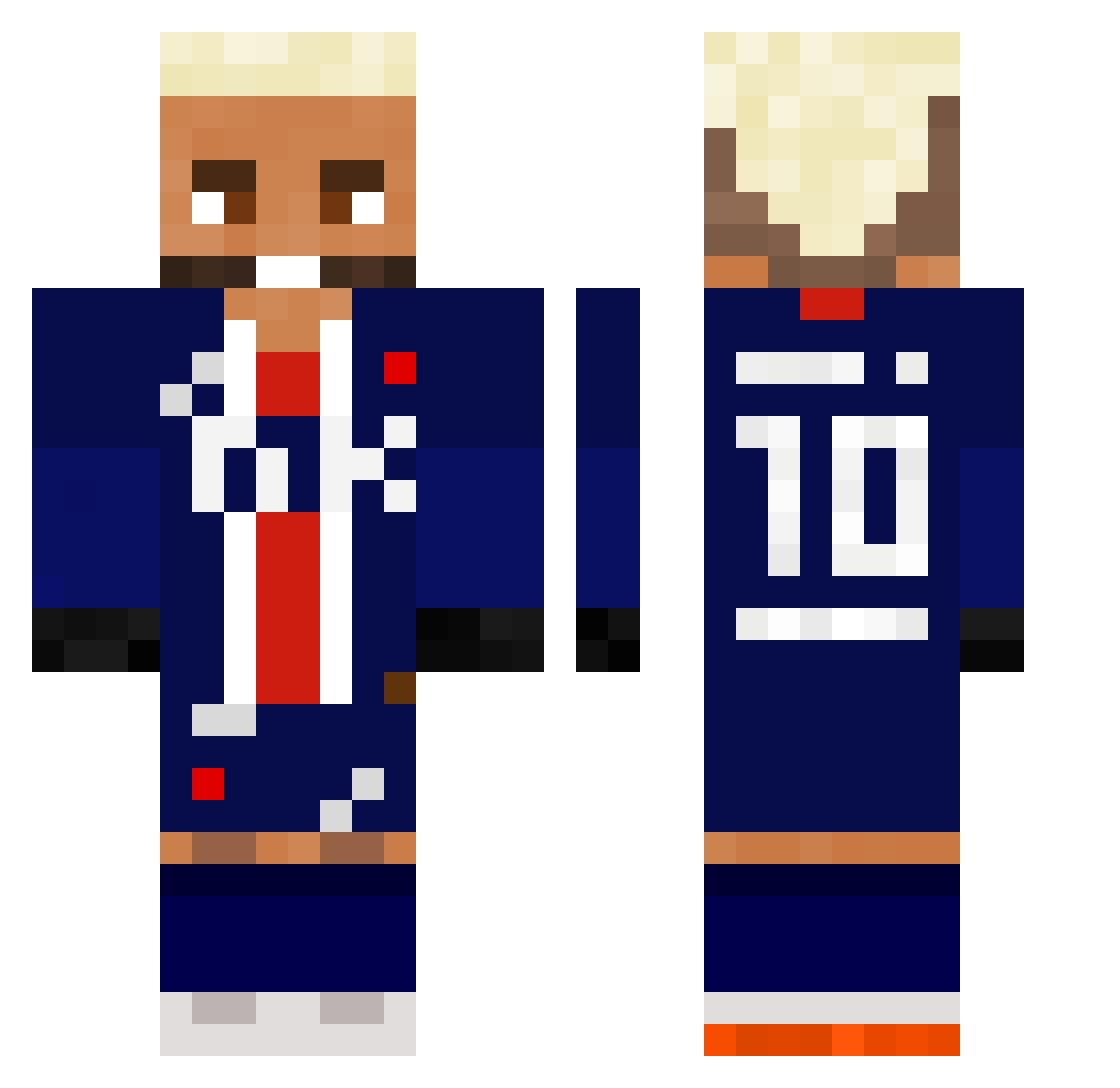 flame98656 Minecraft skin, front and back view