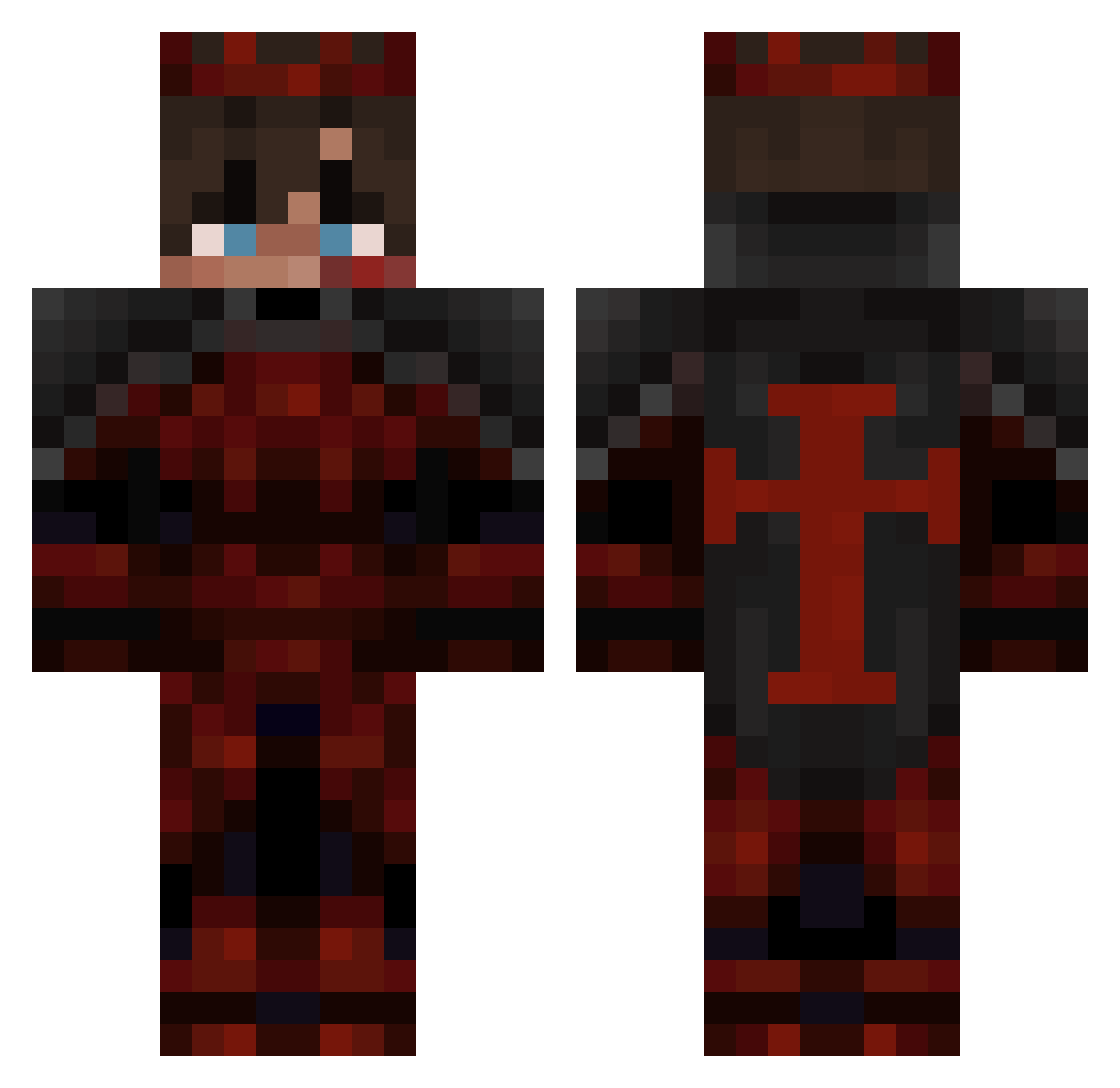 solocon Minecraft skin, front and back view