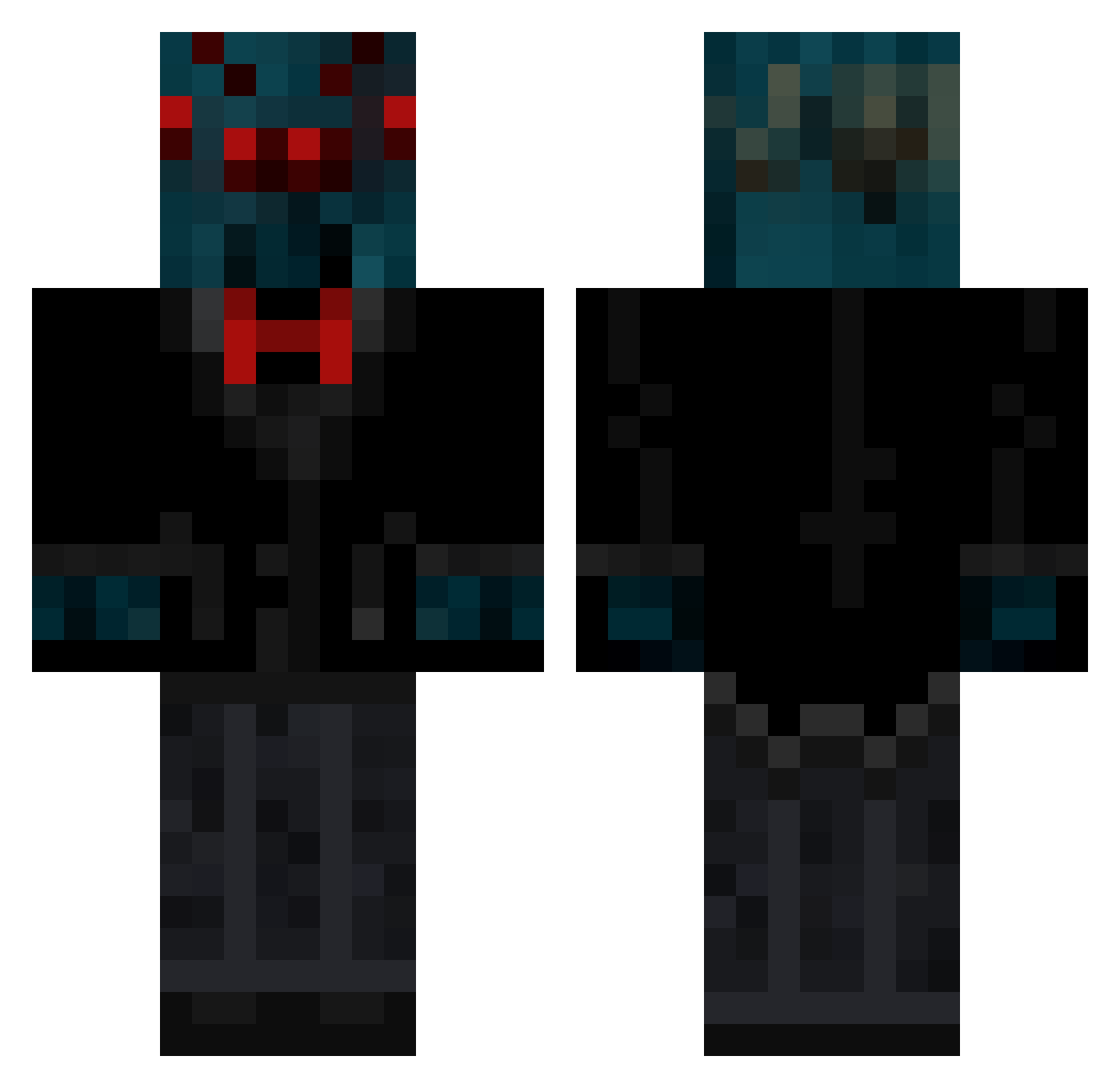 MauroZB Minecraft skin, front and back view