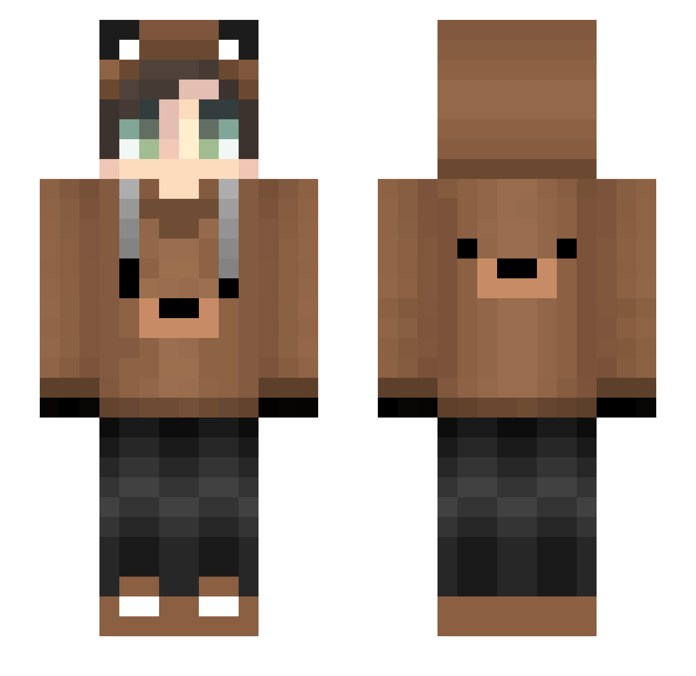 Hollie Minecraft skin, front and back view