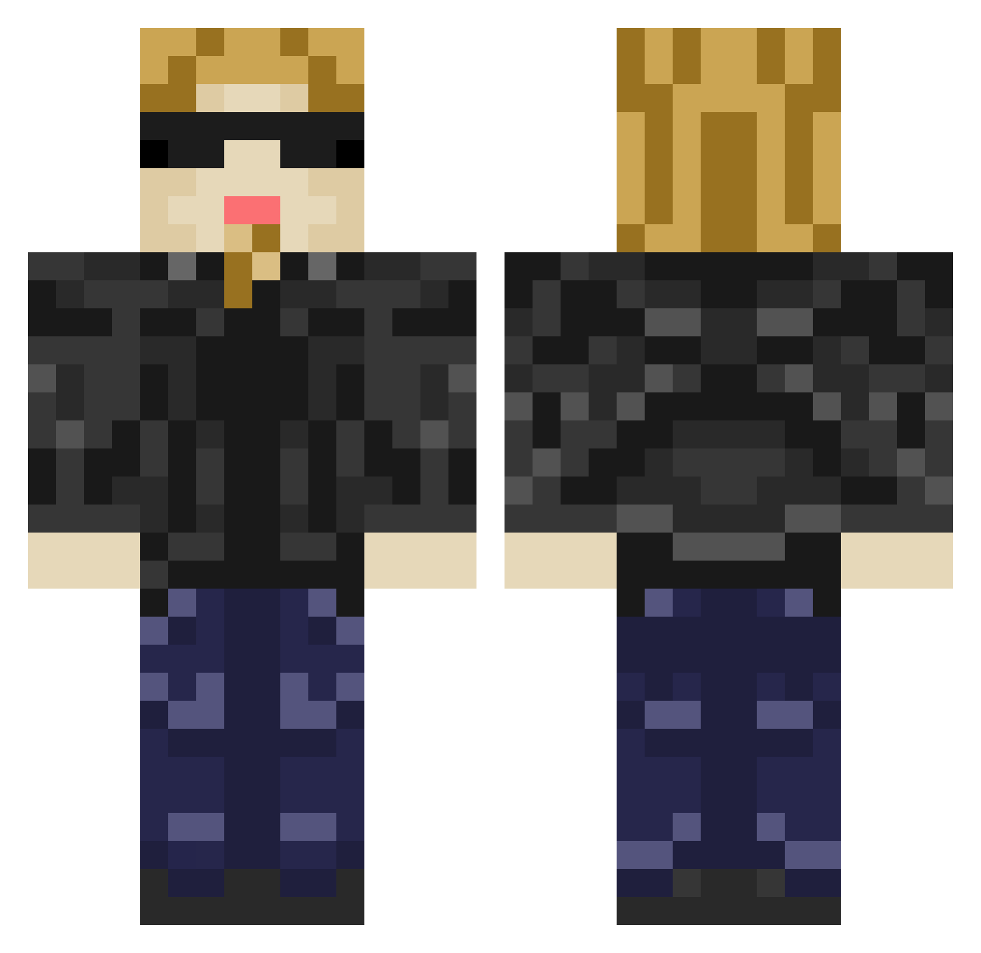 Scuffedwalrus69 Minecraft skin, front and back view