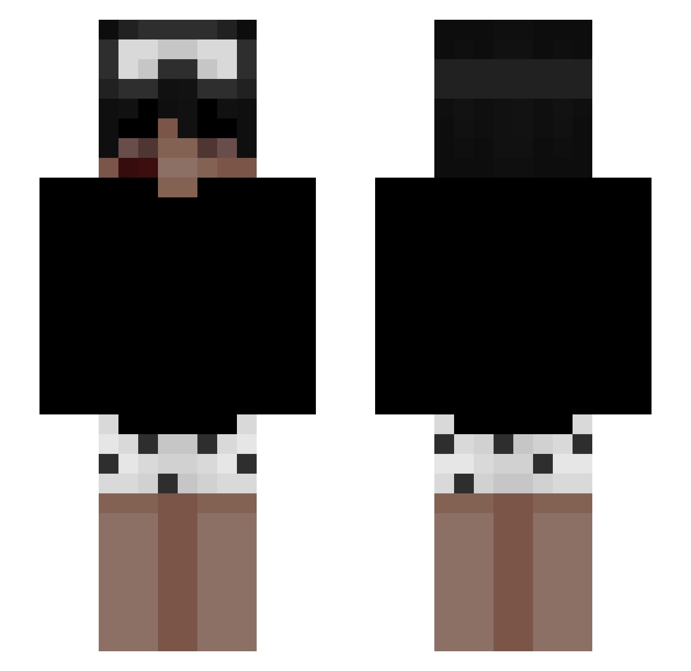 notlouwee Minecraft skin, front and back view