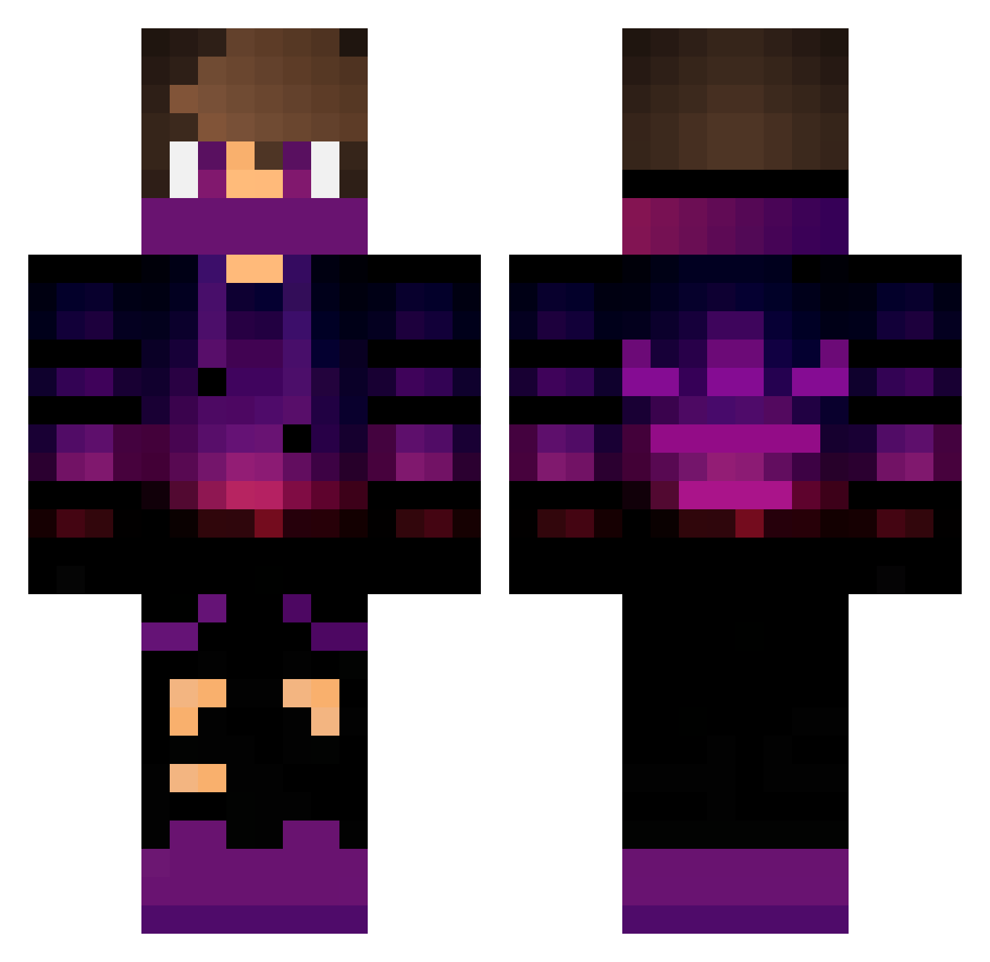 Gupzy Minecraft skin, front and back view