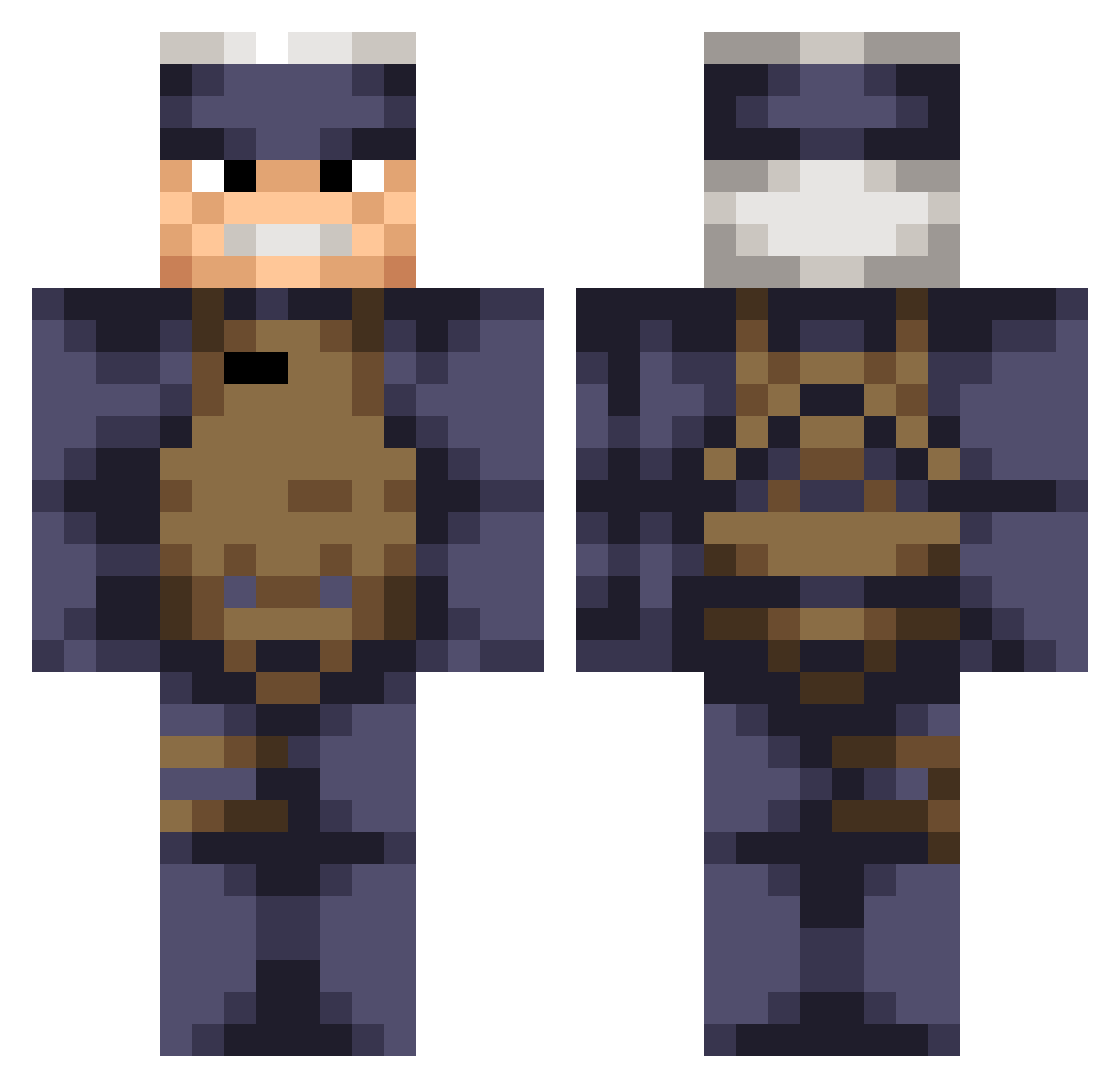 FatBoyNiko Minecraft skin, front and back view