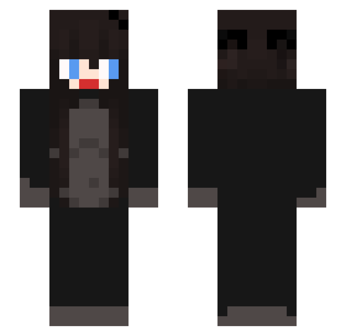 CaioXAo Minecraft skin, front and back view