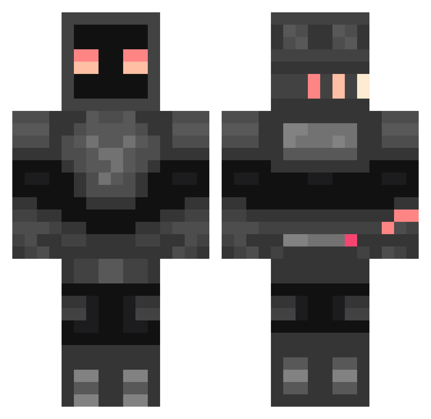 CFSA_T Minecraft skin, front and back view