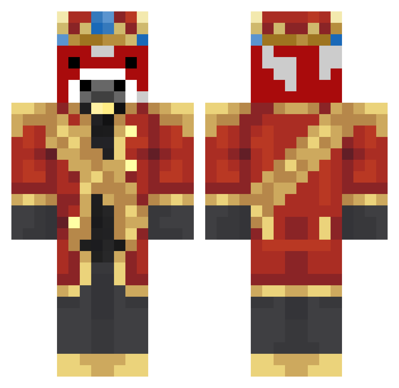 JackSparrow51 Minecraft skin, front and back view