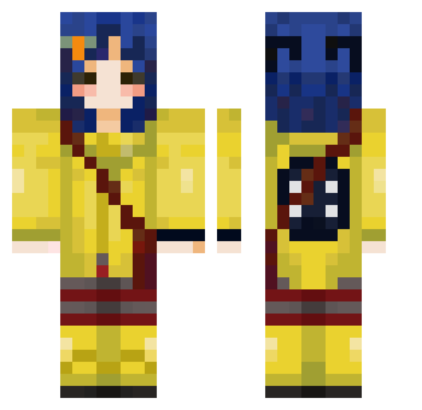 sublimepneuma Minecraft skin, front and back view