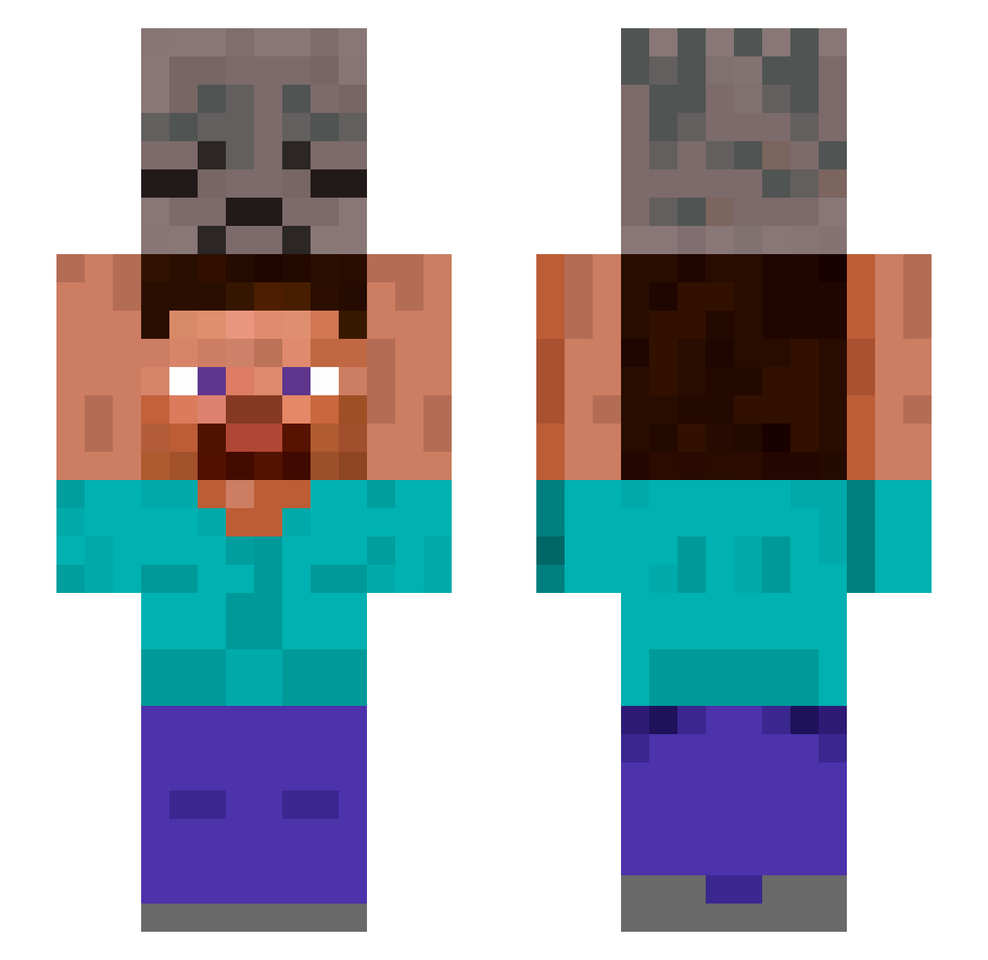 xperz3650 Minecraft skin, front and back view