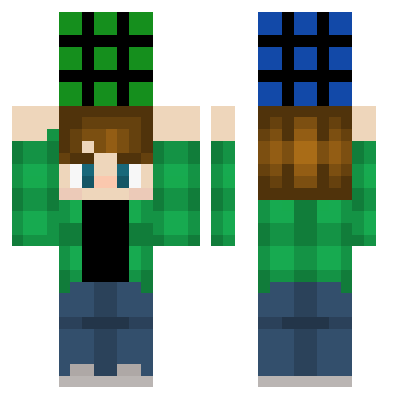 hmustard Minecraft skin, front and back view