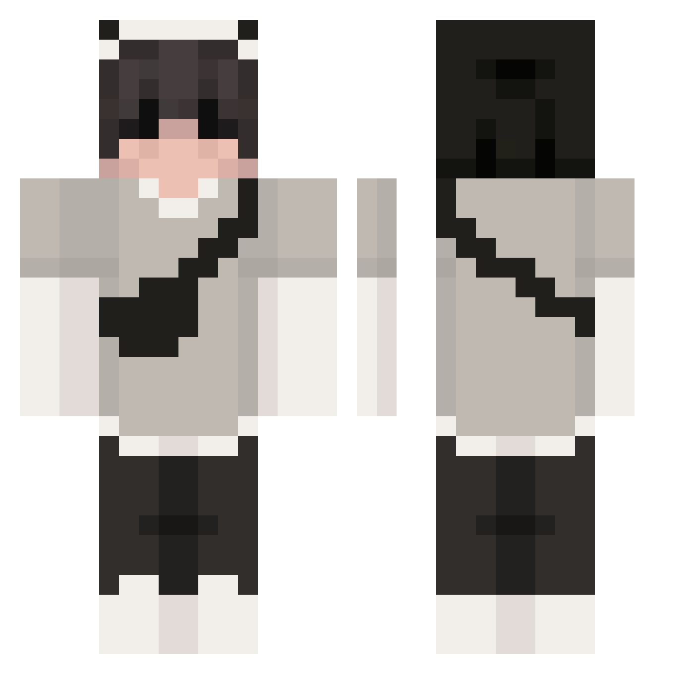 KayneBond Minecraft skin, front and back view