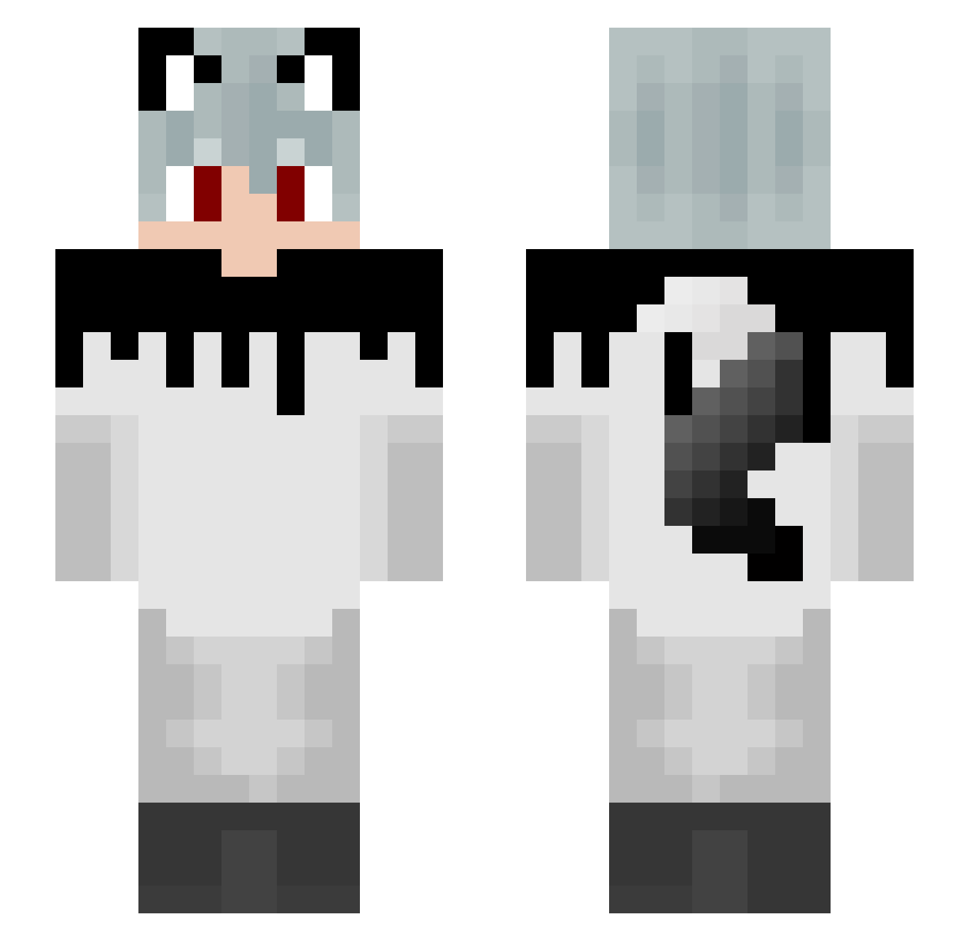 Kuraakenu Minecraft skin, front and back view