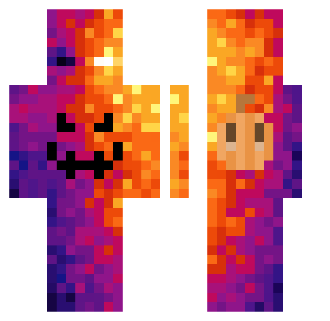 ArazAuction Minecraft skin, front and back view