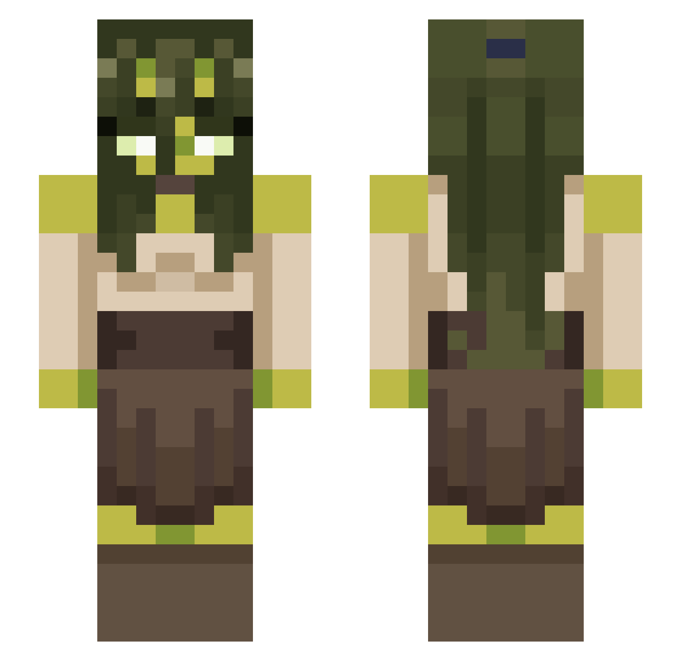 MimiAndKyu Minecraft skin, front and back view