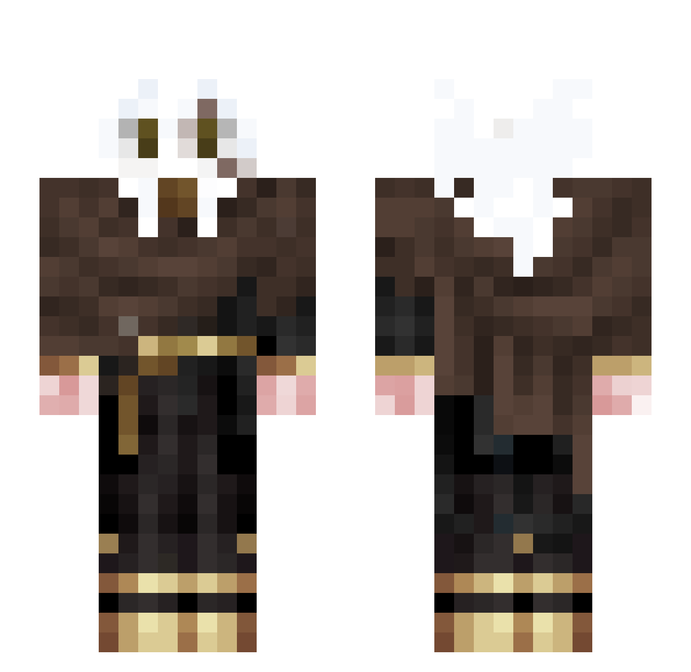 4kio Minecraft skin, front and back view