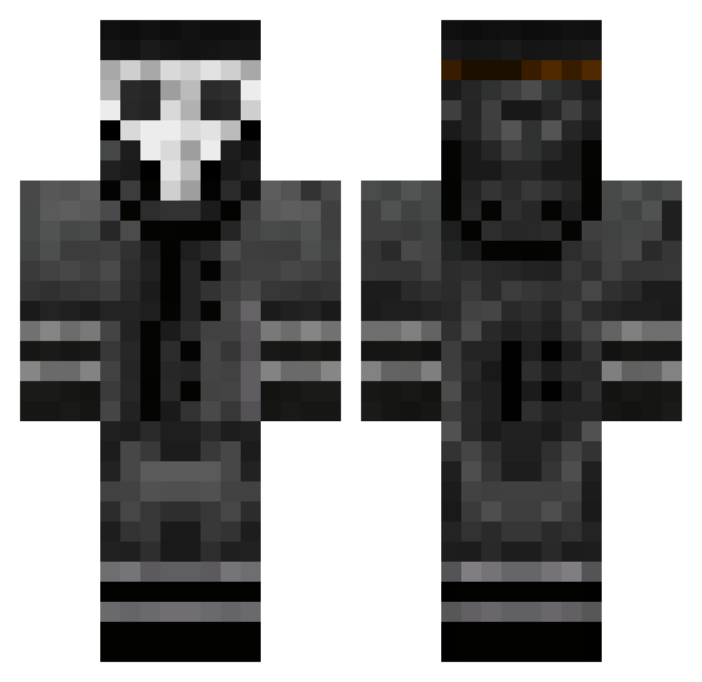 Ropetrick Minecraft skin, front and back view