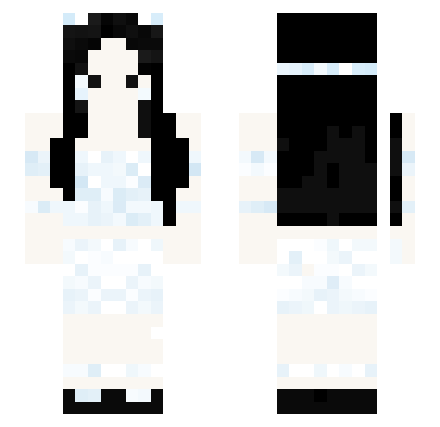 xNotNico Minecraft skin, front and back view