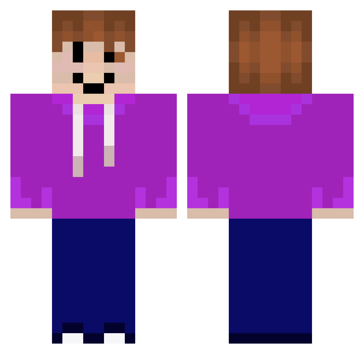 SomeoneMK8 Minecraft skin, front and back view