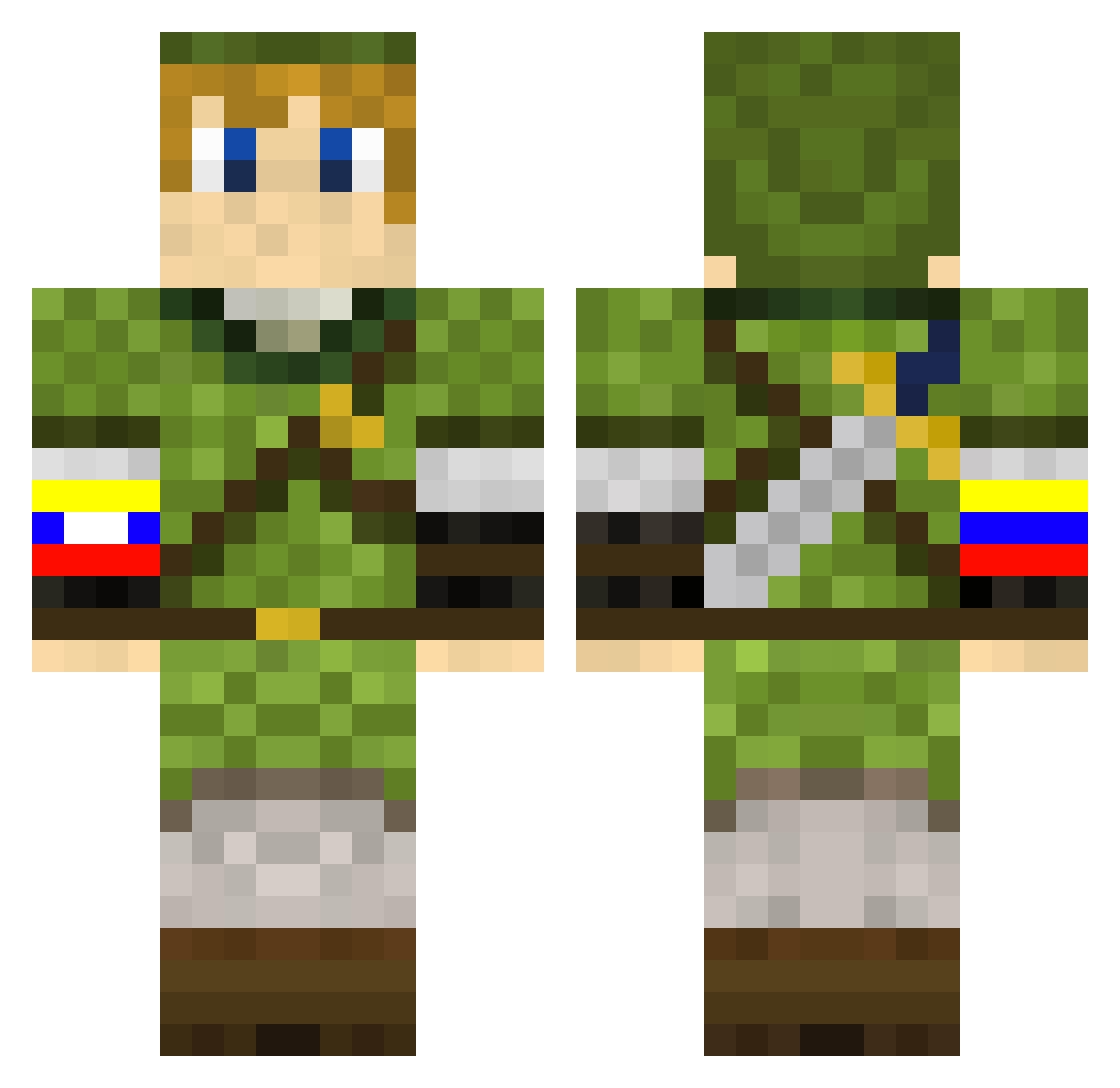 Komadreja Minecraft skin, front and back view