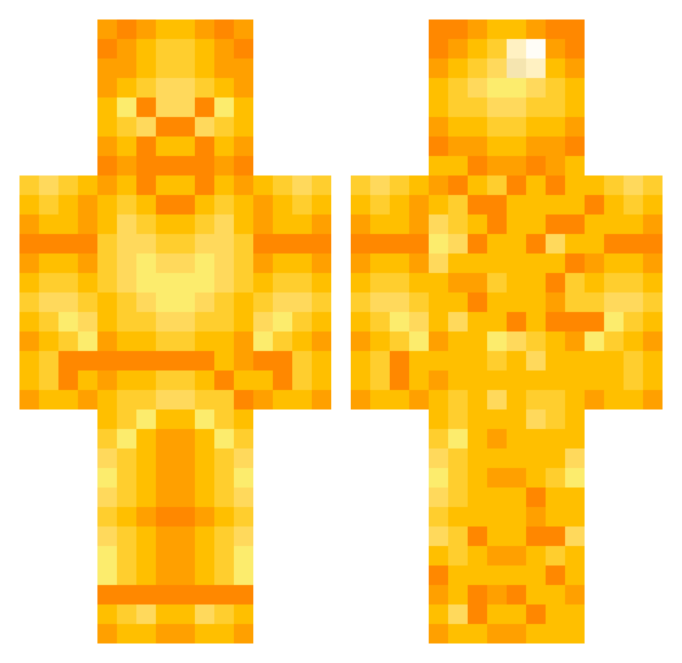 a_mono Minecraft skin, front and back view