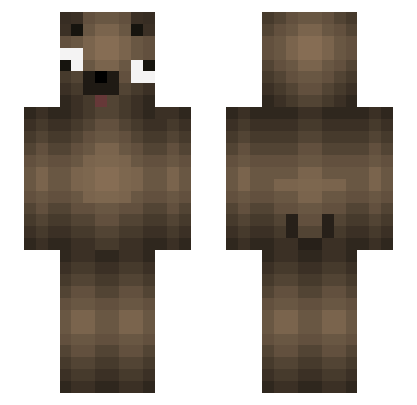 LeonZWarszawy Minecraft skin, front and back view