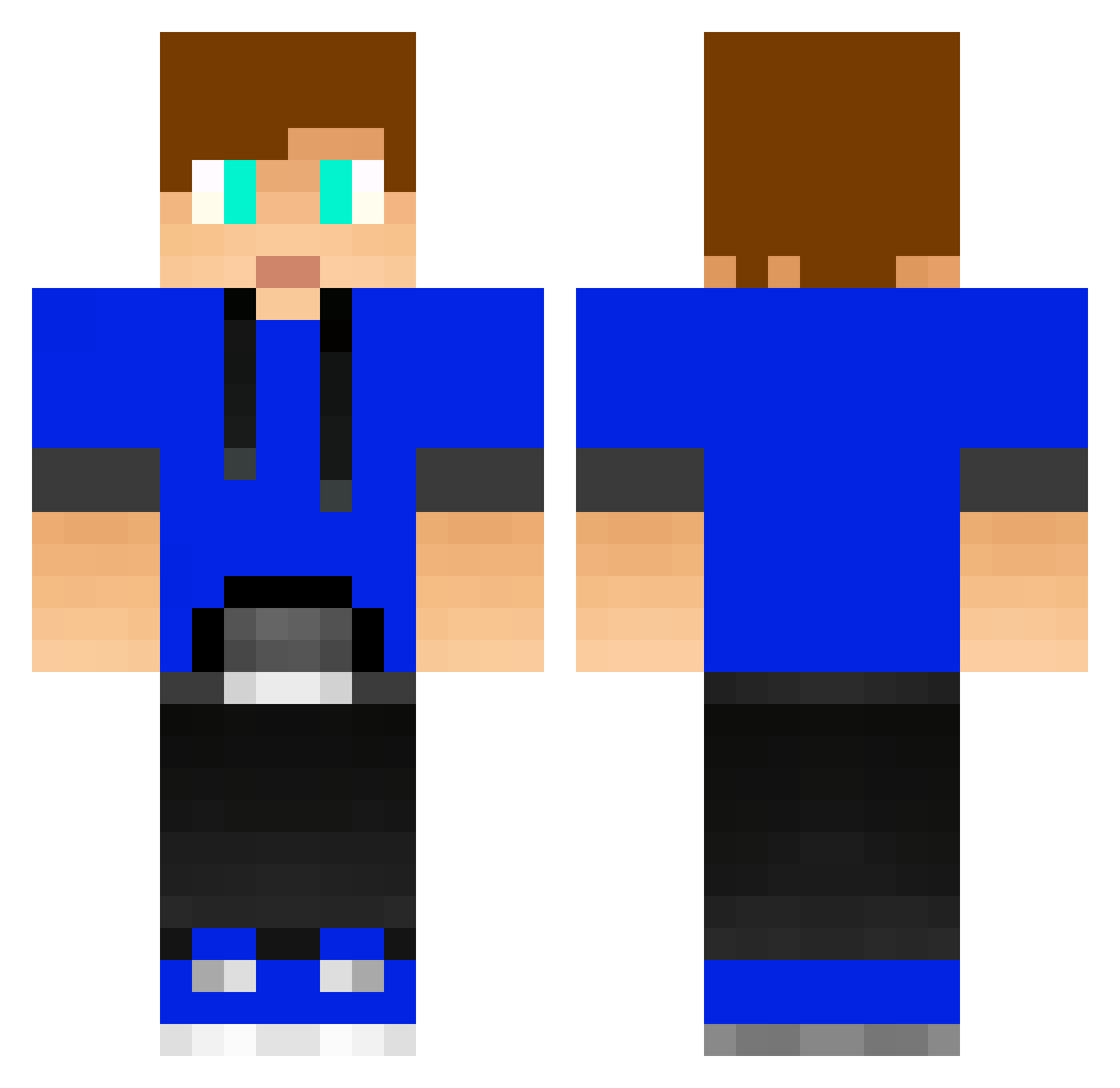 DanielKros Minecraft skin, front and back view