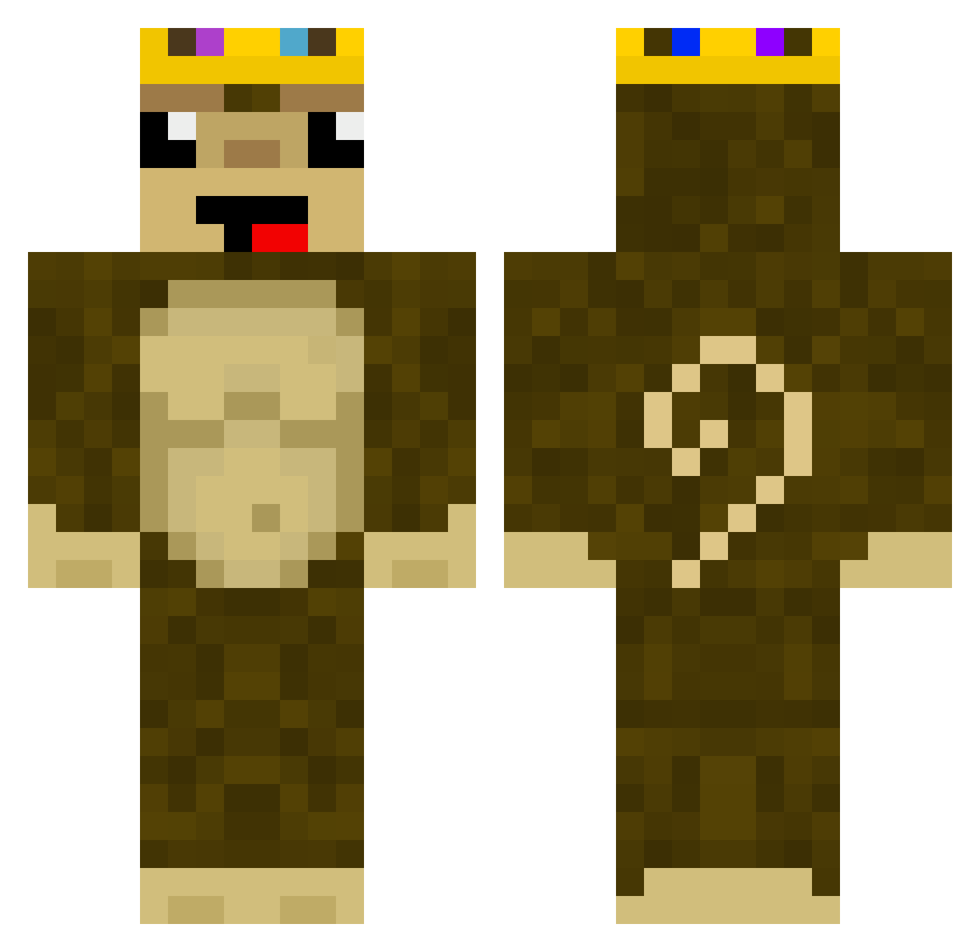 tod1g Minecraft skin, front and back view